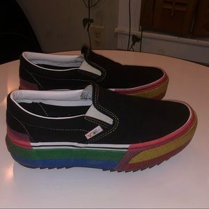 Vans Slip-on Stacked Platform Rainbow Glitter